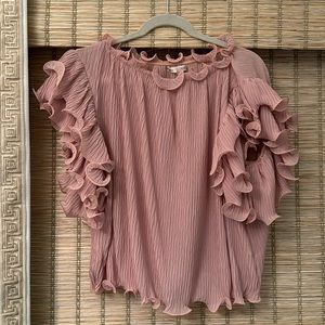 Pink Ruffle Blouse